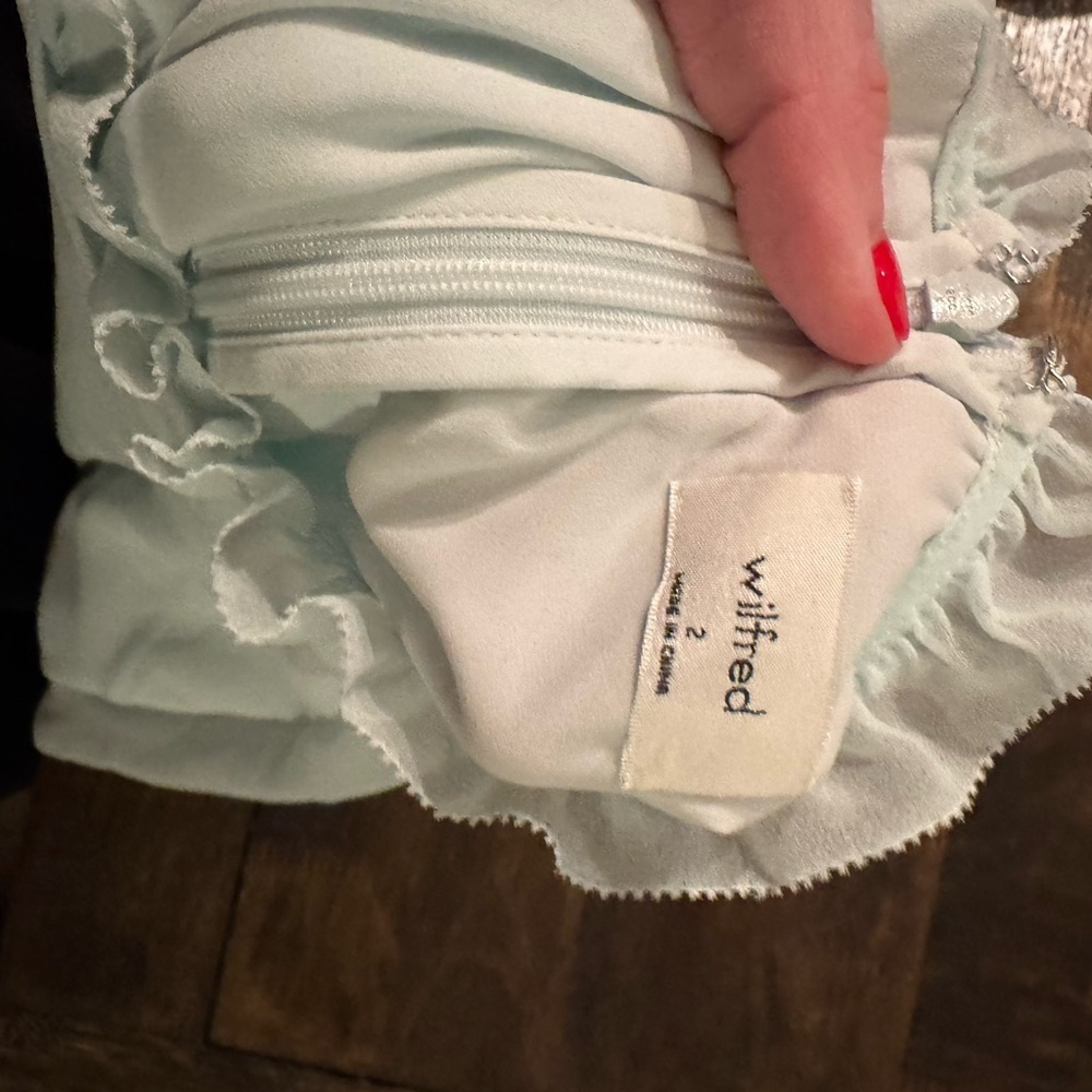 Wilfred Sheer Sleeve Light Mint Dress - Picture 3 of 3